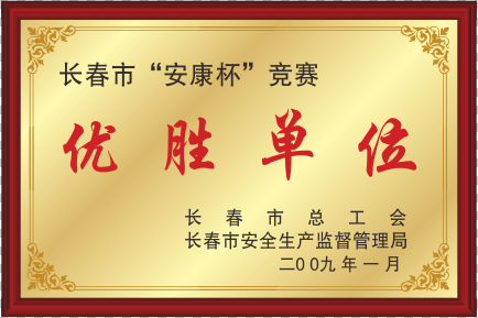 2009年长春市安康杯优胜单位